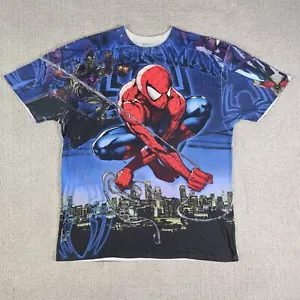 Marvel Spiderman Shirt Adult XL All Over Print Double Sided Modern - Picture 1 of 8