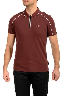 Polo manga corta con estampado de logotipo de ciruela Armani Exchange para hombre US L IT 52 Foto 1 de 4