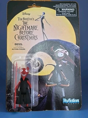 Figura Posable Pesadilla Antes de Navidad Funko Reacción Diablo 3 3/4" Nueva Foto 1 de 4