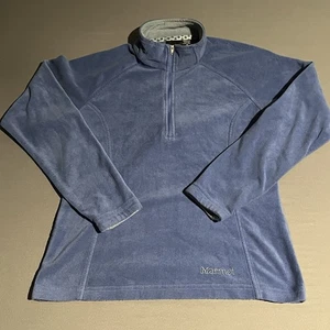 Marmot Women's Pullover Jacket Blue 1/4 Zip Fleece Size Medium Ski Snow USA Made - Picture 1 of 9