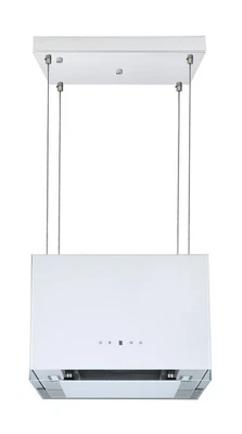 Dunstabzugshaube Inselhaube 50 cm freihängend Designhaube Weiß Touch Respekta