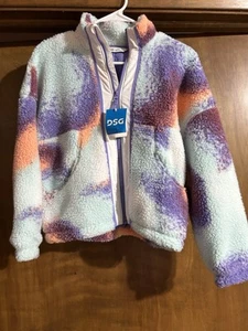 NWT DSG Girls Full Zip Fleece - Tye Dye size Large - Picture 1 of 2
