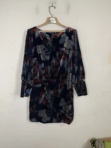 Ann Taylor Womens Dress 12 Velvet Dark Floral Evening Date Night Cocktail Fairy  - Picture 1 of 10