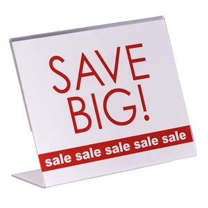 SSWBasics 7 x 5 ½ inch Single Sided Acrylic Sign Holder - Pack of 3 - Picture 1 of 2