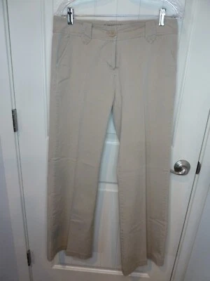 Womens NY&Co Manhattan Chino Stretch Tan/Beige Straight Leg Pants Sz 4 W 32 I 31 - Image 1 of 4