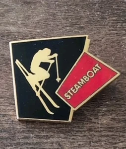 Vintage Steamboat Ski Resort Scenic Travel Souvenir Pin - Picture 1 of 3