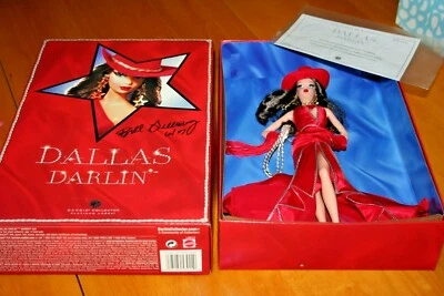 Muñeca Dallas Darlin Barbie 2007 firmada convención morena LE platino Foto 1 de 4