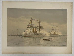 1893 Fred S. Cozzens Schiff Kunstdruck - Bild 1 von 4