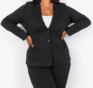 WASABI Plus SIZE Hosenanzug Blazer Hose Gr M entspricht 46 48 Plus Size Schwarz - Bild 1 von 7