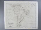 Original Engraved Map of South America, 1802