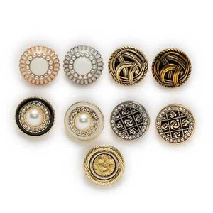 5pcs Epoxy Retro Metal Shank Button Sewing Decor Accessories Coat Jacket 18mm - Picture 1 of 9