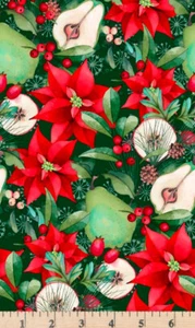 Bosque de pascua y fruta de Navidad de menta 29660 F por media yarda incrementos - Imagen 1 de 7