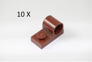 LEGO® Reddish Brown Plate 1 x 2 with Pin Hole Design ID 11458 - Picture 1 of 6