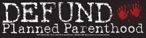 Pegatina de parachoques Defund Planned Parenthood Pro-Life - Imagen 1 de 1
