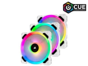 Corsair LL120 RGB 120mm Dual Light Loop LED PWM PC Case Fan, 3-pack - Afbeelding 1 van 8