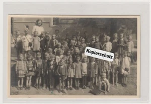 Schulklasse  Lehrerin  Fotokarte Heu  Finsterbergen Thür, 1947 - Picture 1 of 2