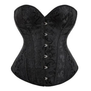 Dama Brocado Deshuesado Sobre Busto Corsé Nupcial Bustier Top Cintura Entrenamiento Cincher - Imagen 1 de 9