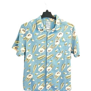 Camisa Hawaiana RVCA Luke Pelletier Edición Especial Para Hombre Azul Floral Talla Grande - Imagen 1 de 6
