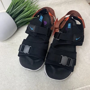 Nike Canyon Sandals NA 14 Men Black Chlorine Blue Strap Outdoor New CW9704 007 - Picture 1 of 16