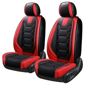 OASIS AUTO Car Seat Covers Premium Waterproof Faux Leather Cushion Universal - Picture 1 of 5