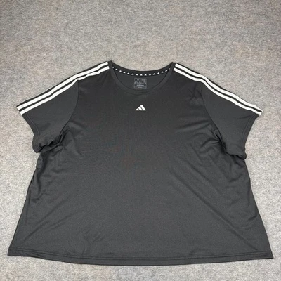 Camiseta de entrenamiento Adidas Aeroready ajuste regular gris para mujer Plus 3X Foto 1 de 4