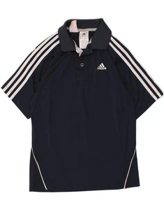 ADIDAS Boys Polo Shirt 11-12 Years Navy Blue Polyester AZ01 - Picture 1 of 3