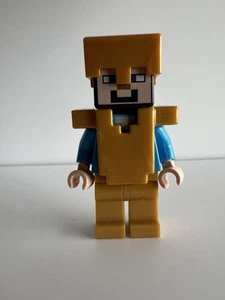 LEGO MINECRAFT STEVE IN VOLLER GOLDRÜSTUNG AUS SET 21127 (min031) - Bild 1 von 4