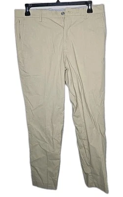 Pantalones Van Heusen Nuevos con Etiquetas Calce Recto Frente Plano Para Hombre Oxford Tostado NUEVO Talla 34x30 t74 Foto 1 de 4