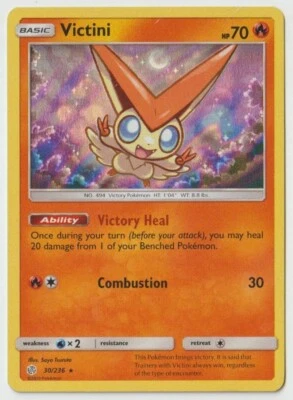 2019 ANIME POKEMON CARD HOLO VICTINI 30/236 ~K25 - Image 1 of 2