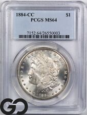 1884-CC Morgan Silver Dollar Silver Coin PCGS MS-64 ** Nice Surfaces!