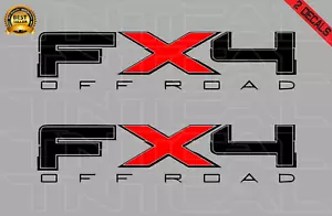 Fx4 Offroad Decal Set Fits 2009-2016 F150 Truck Bedside Vinyl Sticker Black/Red - Foto 1 di 1