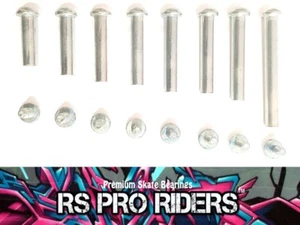 PUSH SCOOTER AXLE BOLT SMOOTH STRONG ALLOY COMPLETE WITH SCREW NUT FAST FREE P&P - Picture 1 of 3