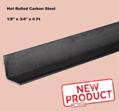 Hierro ángulo grueso de 1/8" de 3/4" x 3/4" x 6 pies acero al carbono laminado en caliente 90 molino de stock Foto 1 de 4