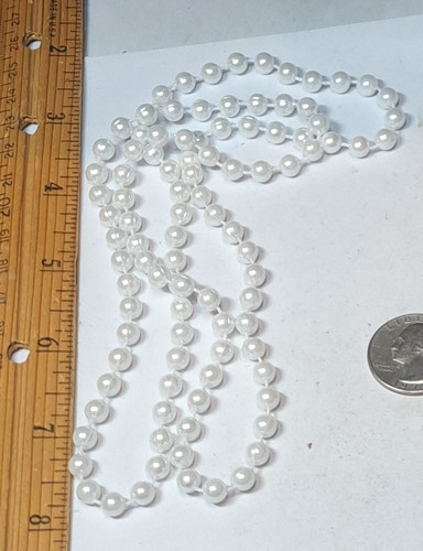 VETEMENTS Perle finte di alta qualità 17 pollici 5 mm champagne avorio annodate *non ha chiusura*