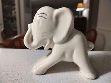 Vintage Hull Pottery “ Stretch Elephant ” Ceramic Planter Cream 5 1/2 inches