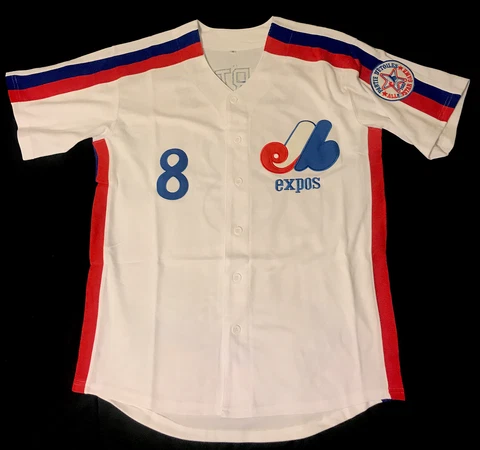 GARY CARTER #8 White MONTREAL EXPOS Jersey Medium 1982 All Star Patch Cover