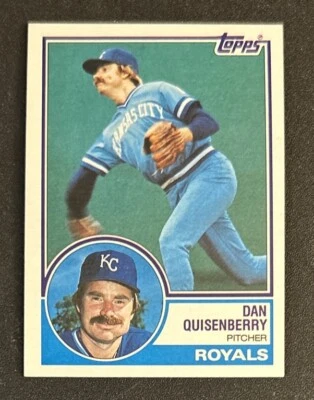 1983 年 Topps Dan Quisenberry 棒球卡 #155 皇家投手 EX O/C — 第 1/2 张图片