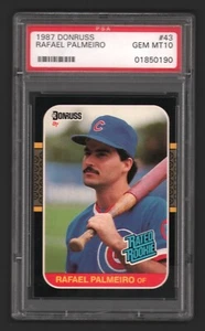 Tarjeta de novato Rafael Palmeiro Cubs 1987 Donruss #43 radiocontrol PSA 10 (gema como nueva) x190 - Imagen 1 de 2