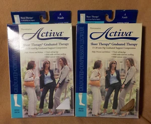 Two Pair of Activa Knee High Socks for Women, size small - Picture 1 of 3