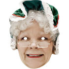 Mrs Santa Claus Female Celebrity Card Face Mask - Ready To Wear - Fancy Dress
