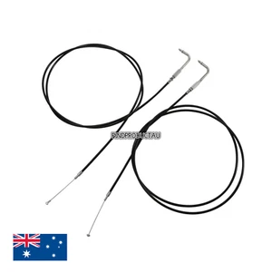 2X Cable Acelerador de Motocicleta Negro Harley Personalizado Dyna Fat Boy Road King Softail - Imagen 1 de 2
