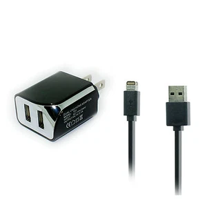 Wall AC Home Charger+6ft Long USB Cord Cable for Apple iPad (5th generation) - Picture 1 of 3