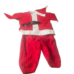 #6089 Erwachsene Weihnachtsmann Anzug Oberteil Hose Gürtel Kappe ERWACHSENE - Bild 1 von 5