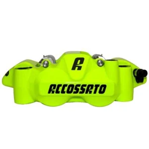 Accossato right radial brake caliper yellow forged monoblock 108mm OR pads - Picture 1 of 7