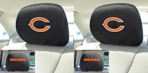 Cubiertas de reposacabezas Chicago Bears con logotipos bordados 2 piezas coche camión SUV - Imagen 1 de 1