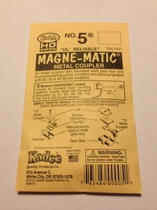 Nuevo juego de embrague escala H0 Kadee n.º 5 Medium (9/32") Centerset Shank (2 pares) - Imagen 1 de 5