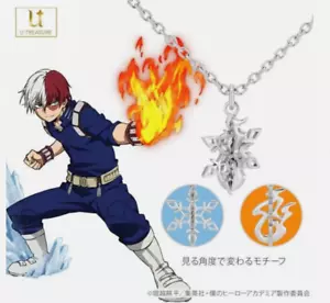 U-TREASURE My Hero Academia Shoto Todoroki Silver 925 Necklace Japan NEW - Picture 1 of 3