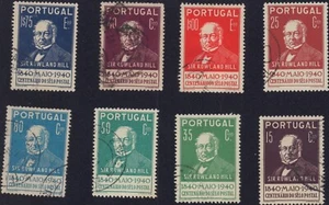 PORTOGALLO 1940 SIR ROWLAND HILL 595-602 SET - Foto 1 di 1