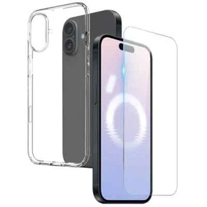 Funda TPU Transparente para iPhone 16 + Protector Pantalla Cristal Templado - Imagen 1 de 4