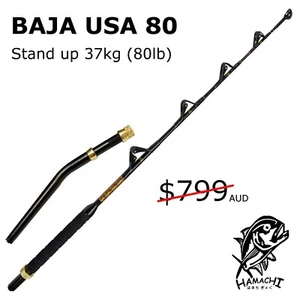2022 HAMACHI BAJA USA bent butt stand up game rod 37kg 80lb full roller rod - Picture 1 of 10